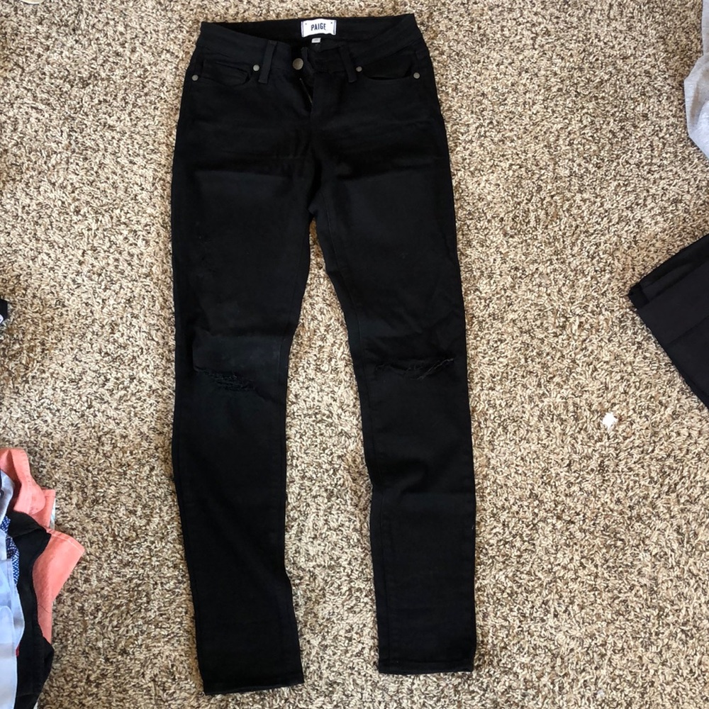 Paige black skinny jeans